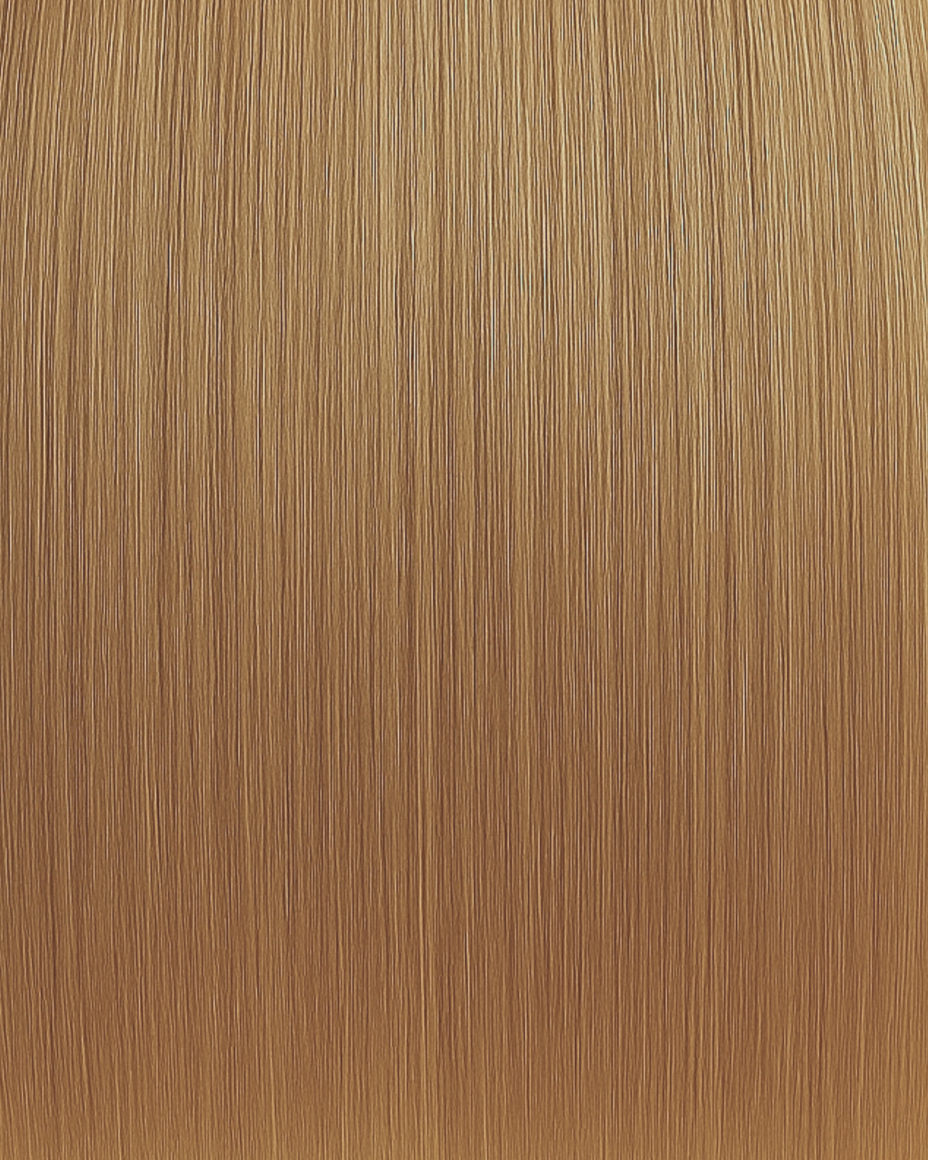 Stitched Hair Truth Genius Weft™ extensions in level 8 warm caramel blonde, shown in long straight strands with golden dimension.